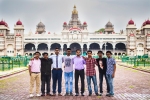 A group photo at the Mysore Palace