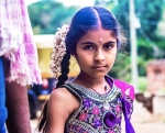 Village girl in Mysore, Karnataka, India.